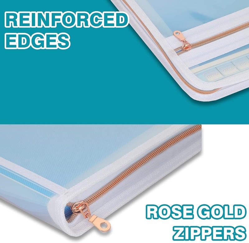 H4D 13 Pocket Expanding File Folder Organizer, Blue, 8.5-x-11-inch - Image 5
